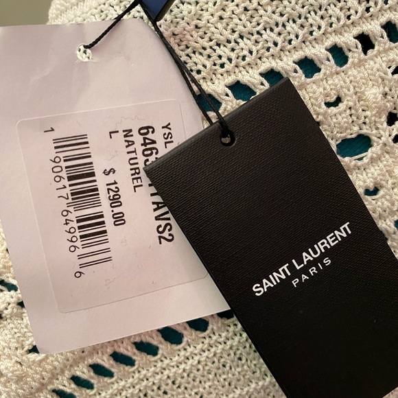 NWT ST. LAURENT Hand Lace Knit Sweater. Exquisite. - Picture 6 of 6